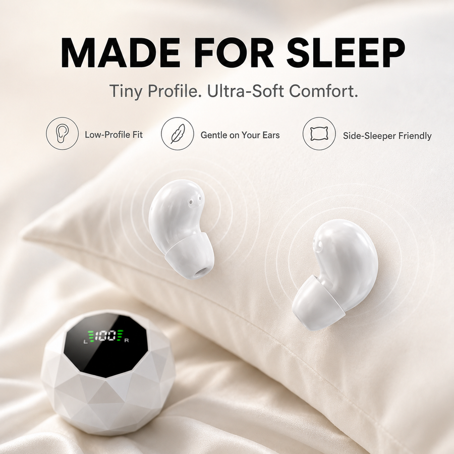 Noxoly Mini Sleep Earbuds with display charging case