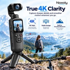 Noxoly AI Pocket Camera 4K video clarity for travel and action shots