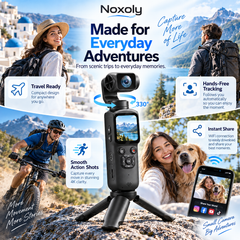Noxoly AI Pocket Camera for travel, action shots, hands-free tracking and everyday memories