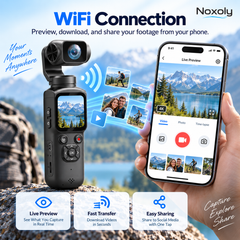 WiFi connection for live preview, transfer and sharing